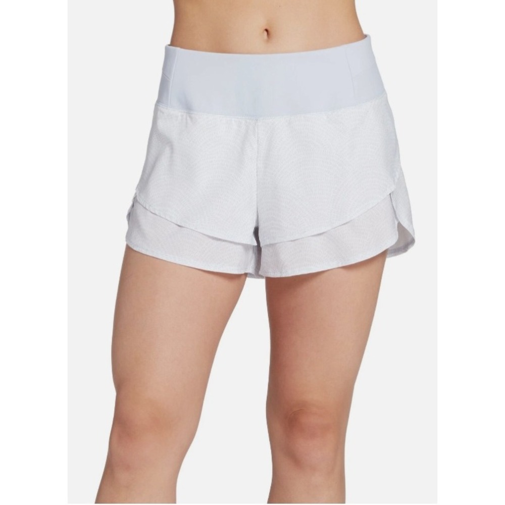 Calia Women's Anywhere Printed Petal Hem Shorts XL $70 Lt blue White Grey